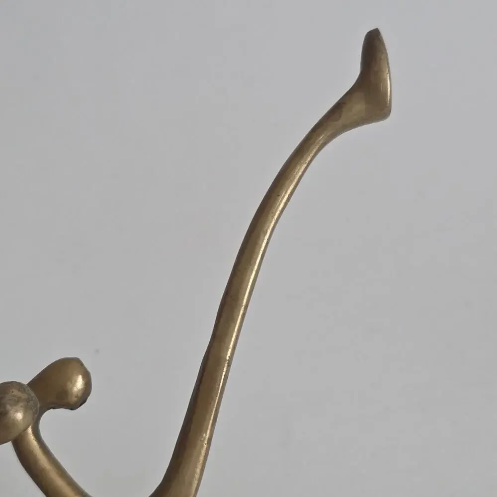 Brass 3 Hook Folding Wall Mount Coat Hat Hook